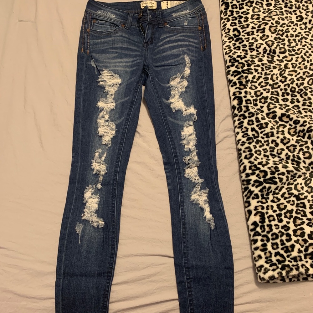 Distressed jeans